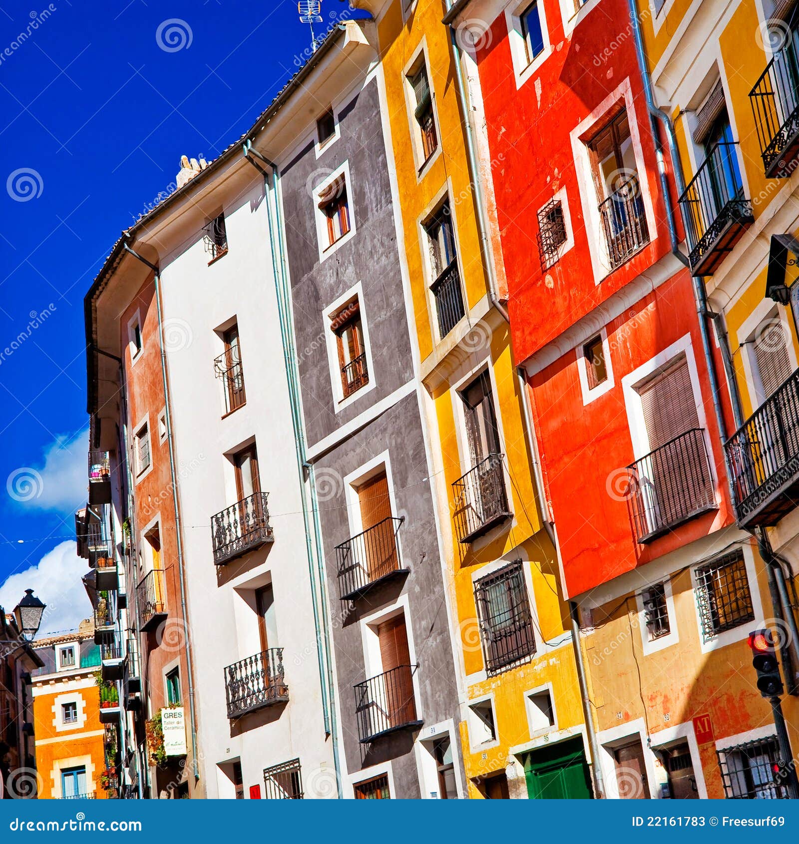 Colors of Spain stock image. Image of famous, blur, houses 22161783