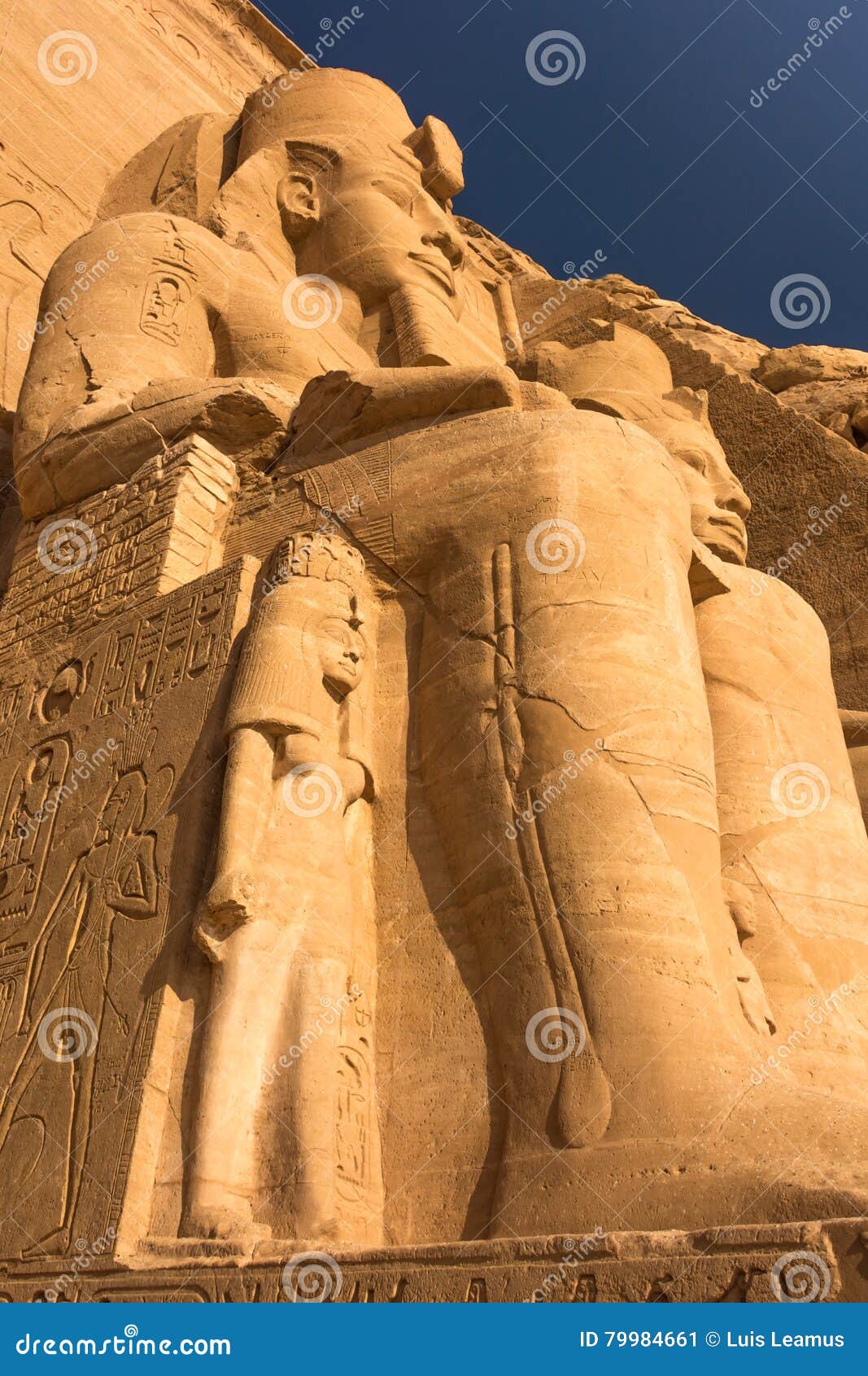 Colossal Statues of Ramses II, Abu Simbel, Egypt Stock Image Image of
