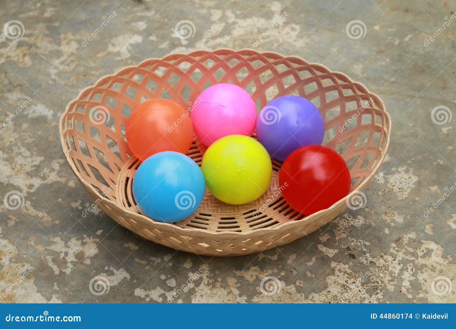 Colour ball in the basket stock photo. Image of orange - 44860174