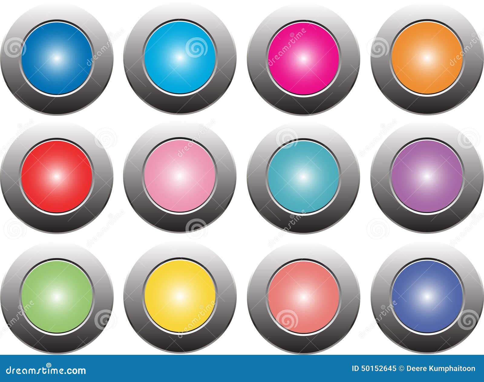 colour button on the white background ,  for website , advertising , social marketing
