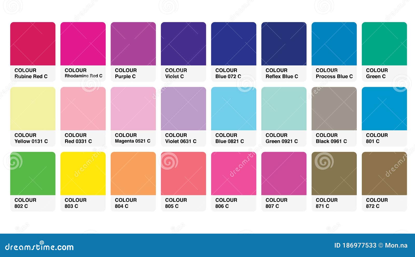 Colour Palette Catalog Samples Vector in RGB Stock Vector - Illustration of  design, multicolor: 186977533