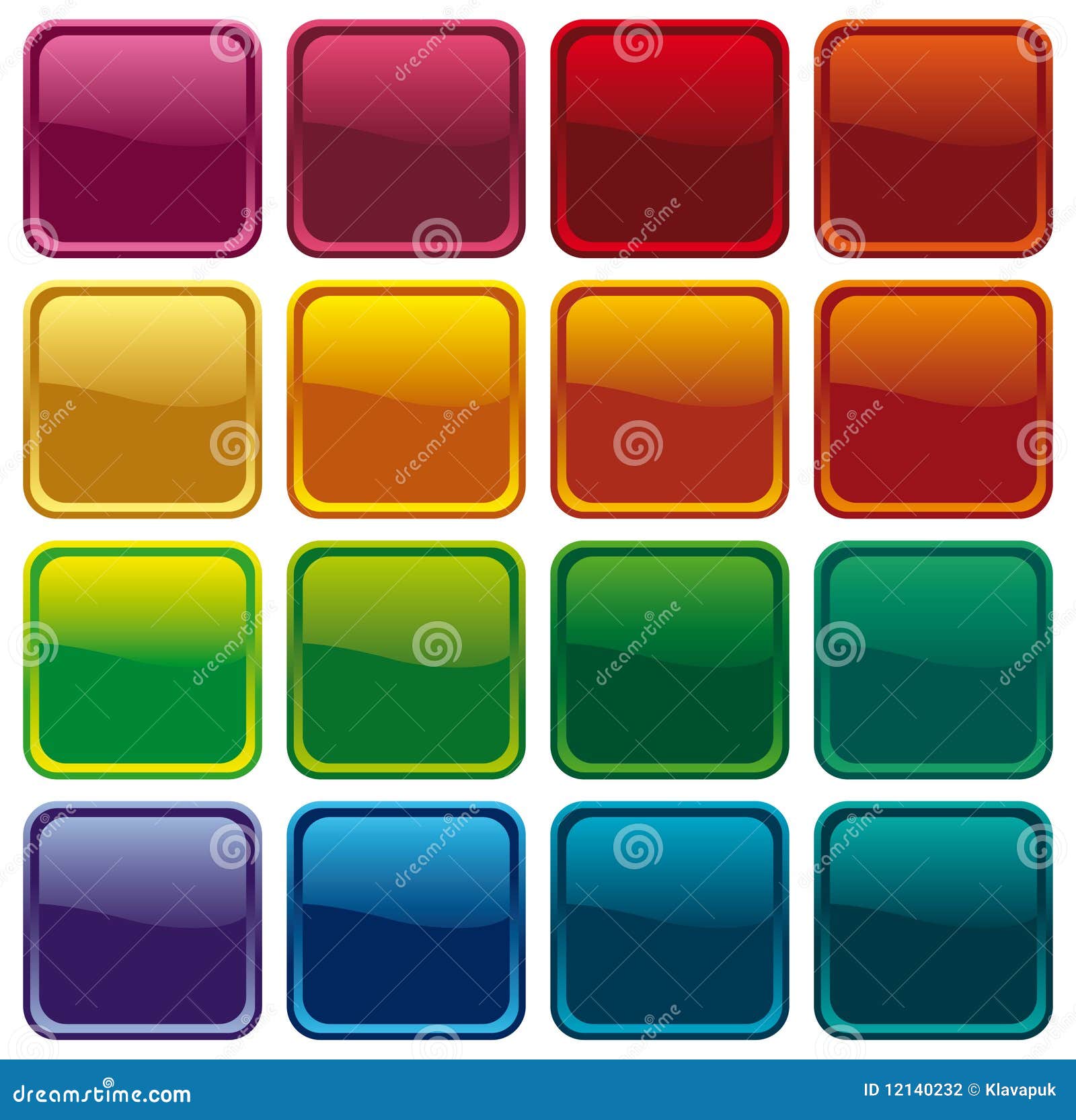 Colour shining buttons stock vector. Illustration of blank - 12140232