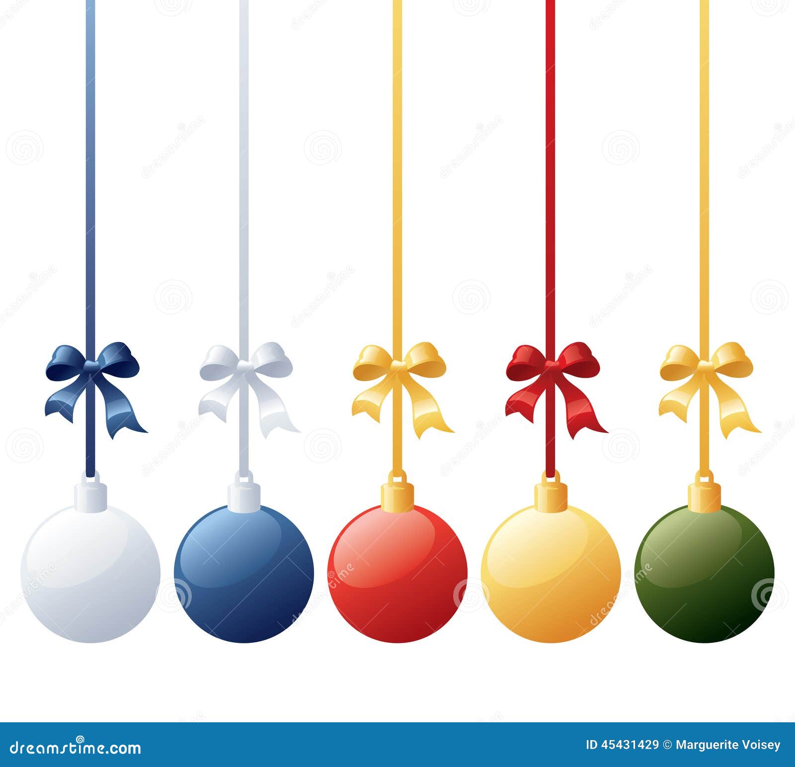 Coloured Baubles Round stock vector. Illustration of ribbon - 45431429