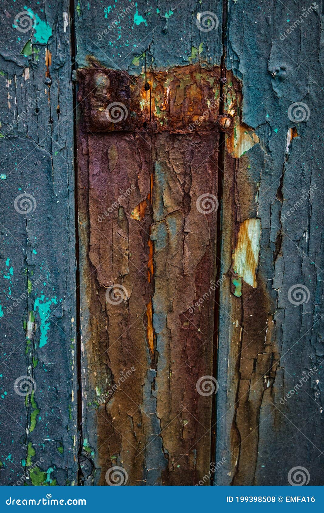 Coloured Cracked Paint on an Old Teal Door Stock Photo Image of teal