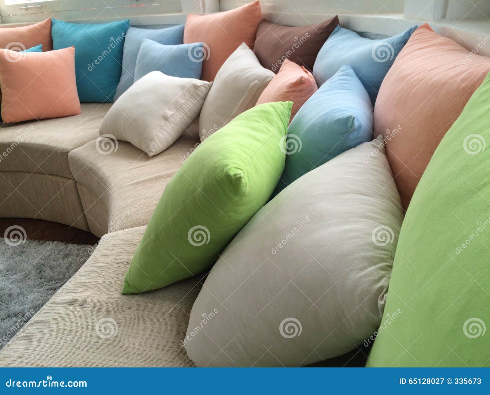 coloured cushions