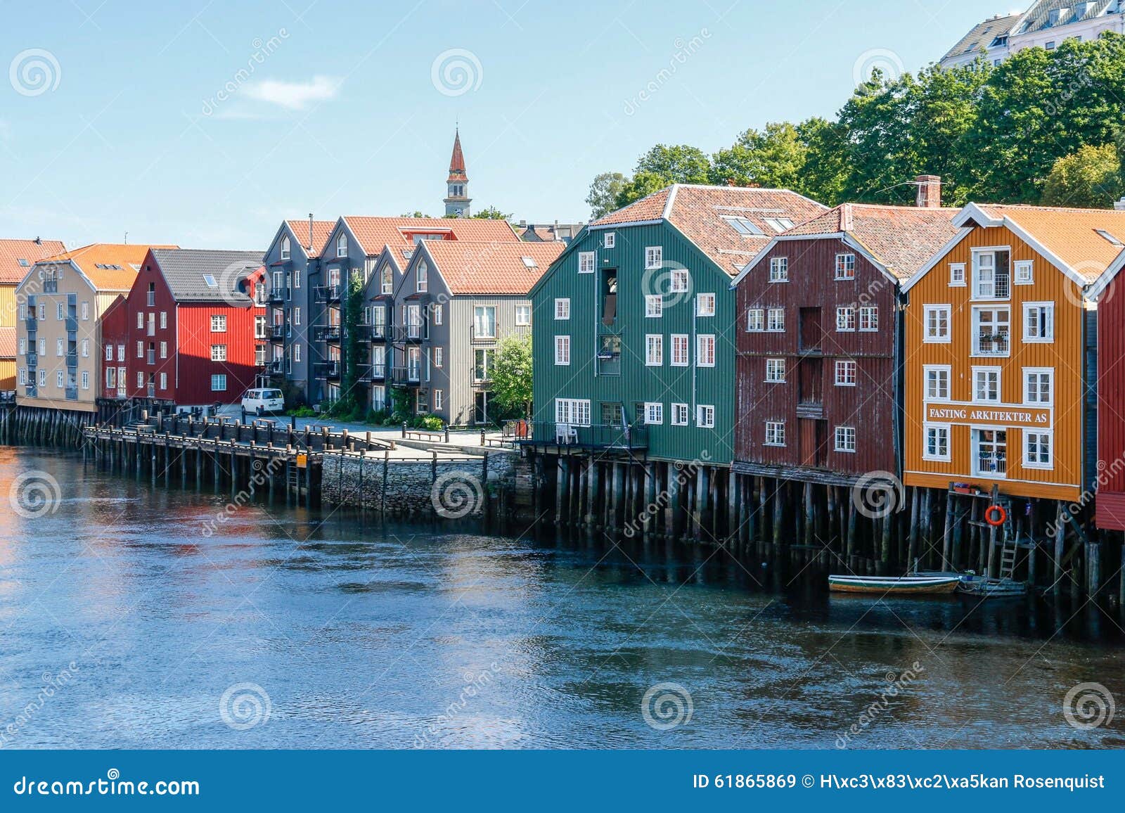 Coloured houses in Norway. editorial stock image. Image of colors ...