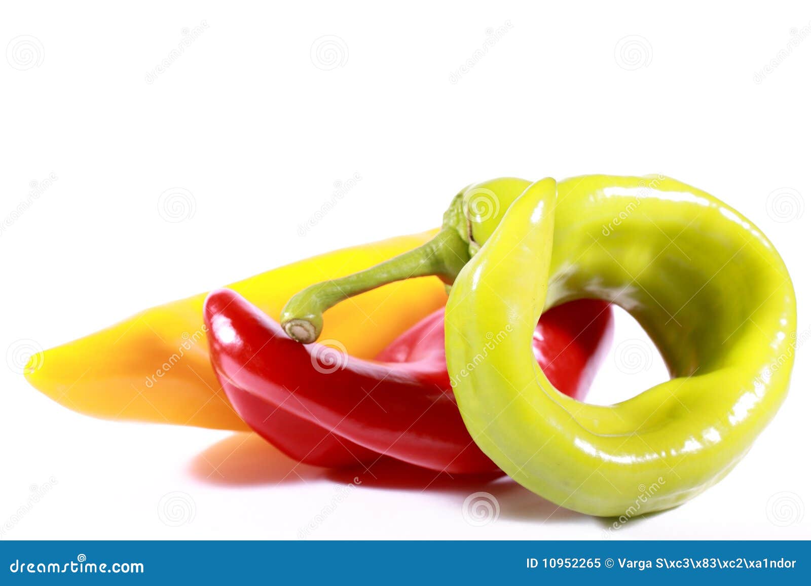 Coloured Paprika Isolated on White Stock Image Image of calorie