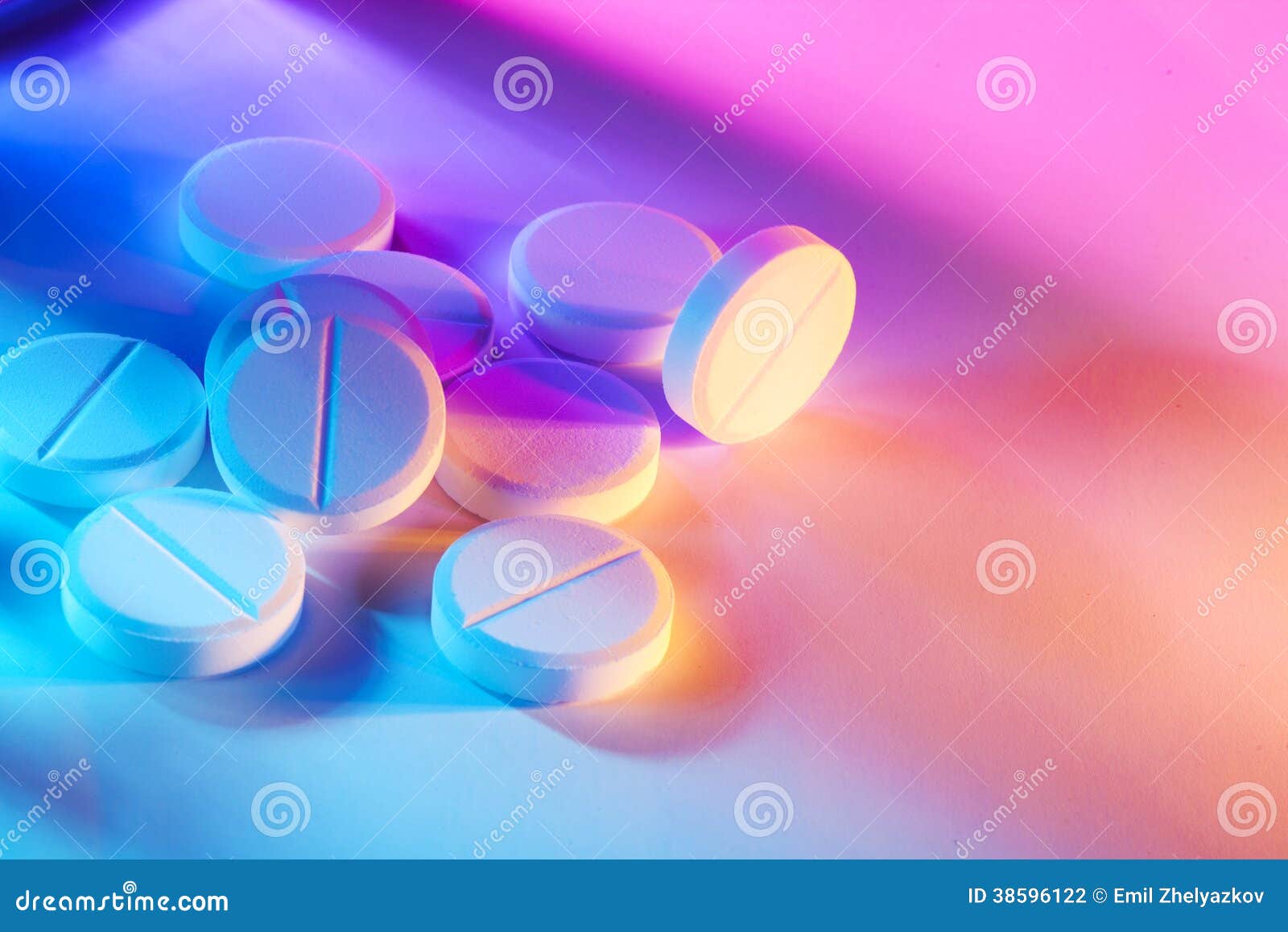 coloured pills