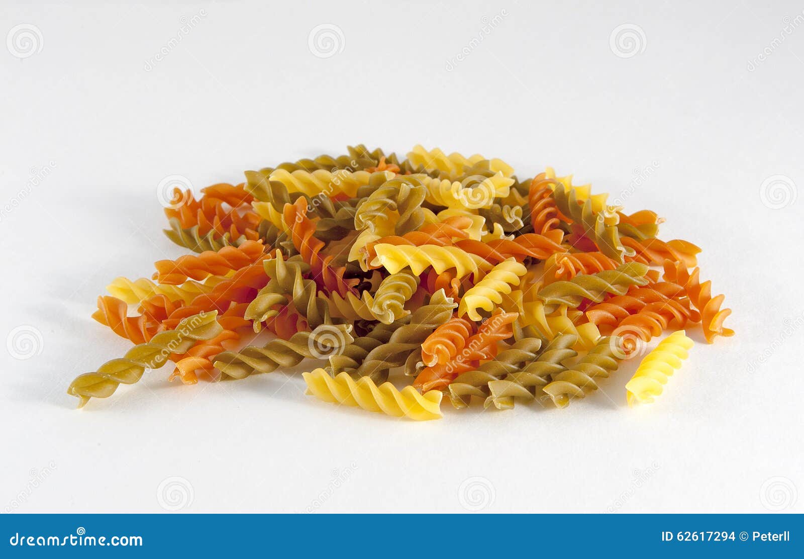 Coloured Rotini Pasta stock photo. Image of food, wheat 62617294