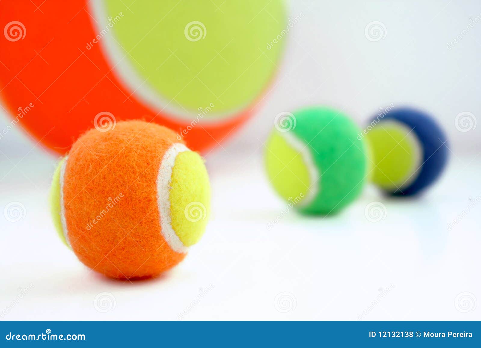 Coloured tennis balls stock photo. Image of color, blue 12132138