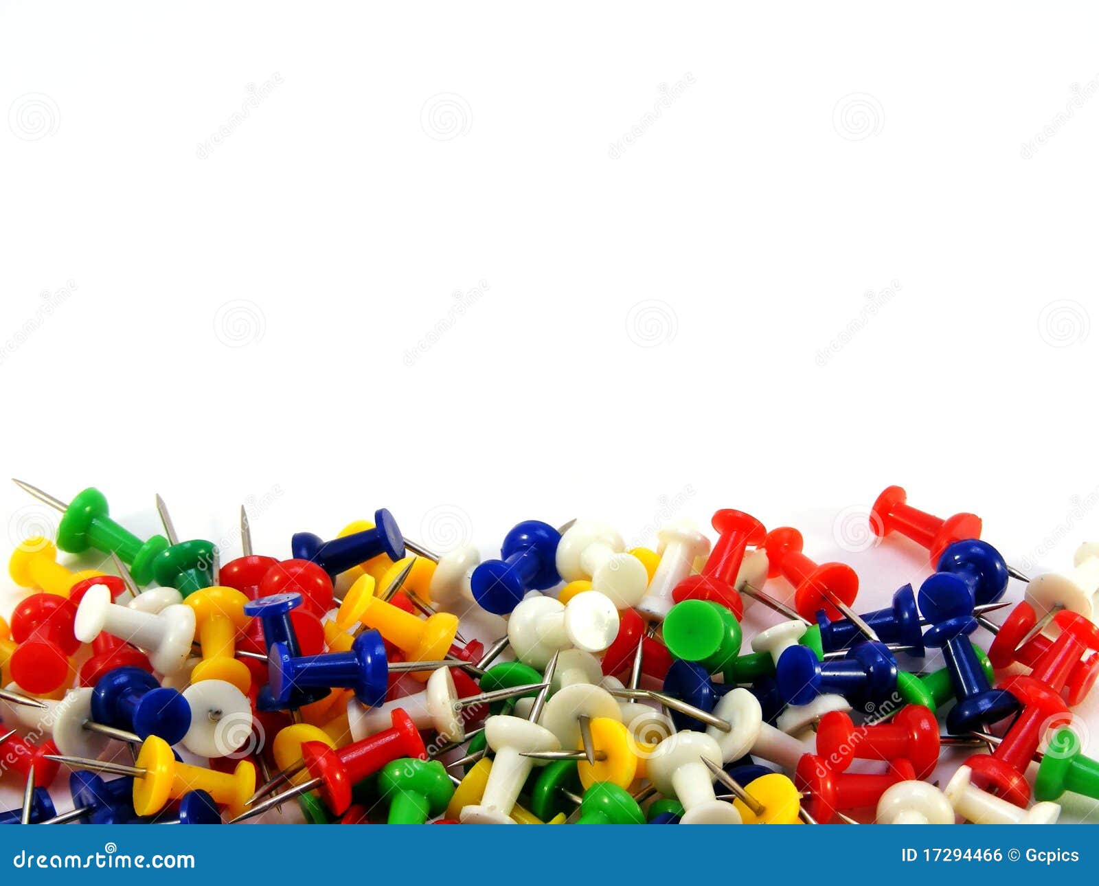 Coloured thumbtacks stock photo. Image of object, office 17294466