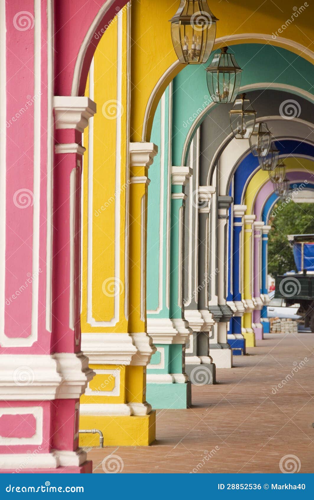 colourful arches, penang malaysia