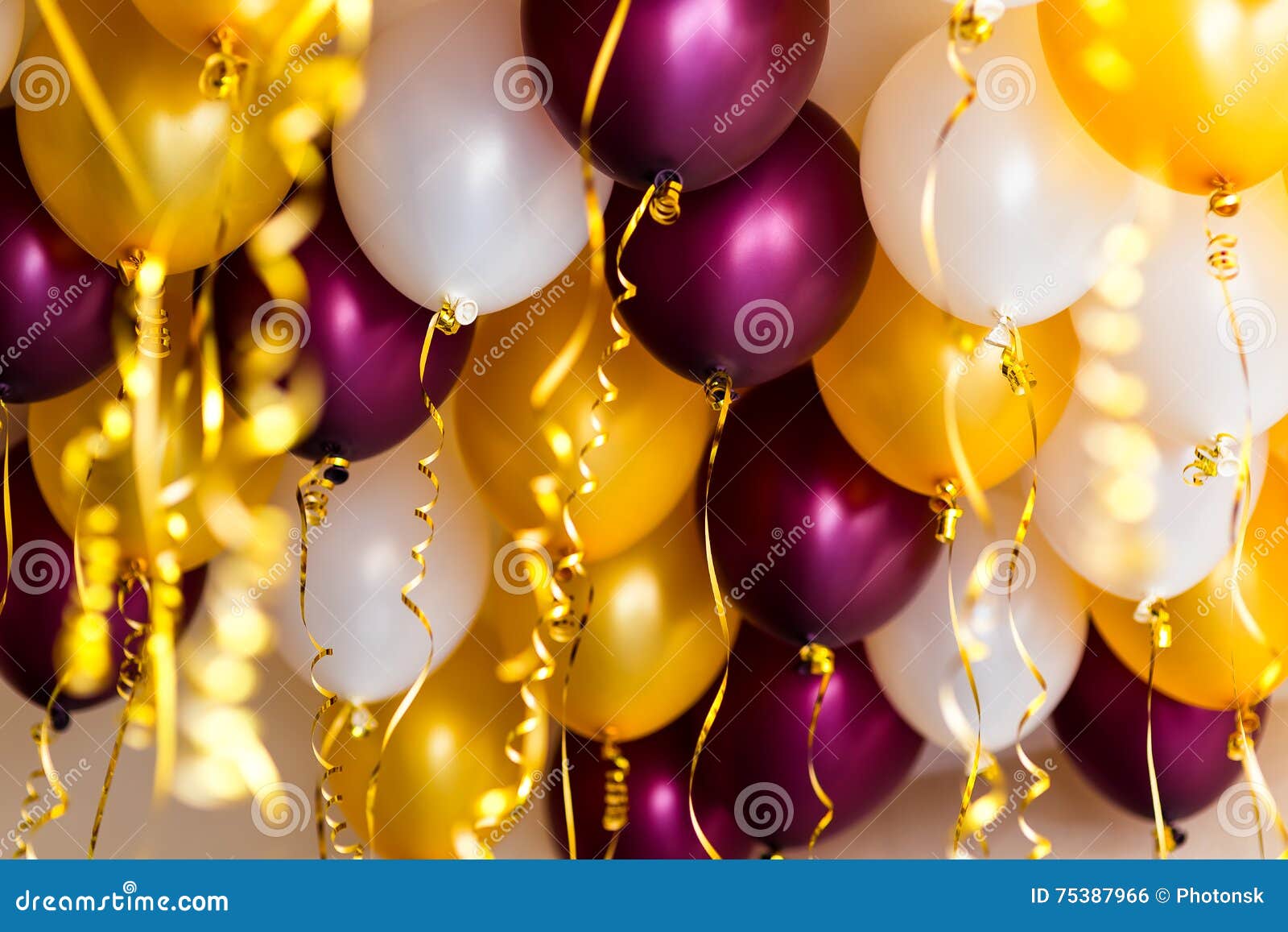 Two Golden Streamers Isolated Stock Photo - Download Image Now