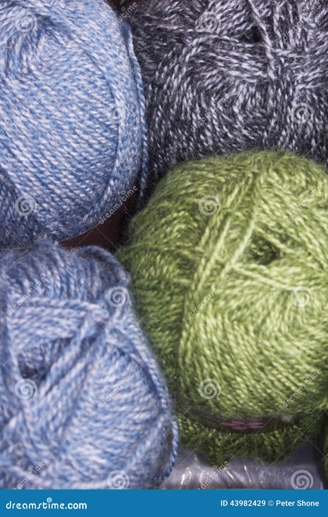 Colourful balls of wool stock image. Image of knitting - 43982429