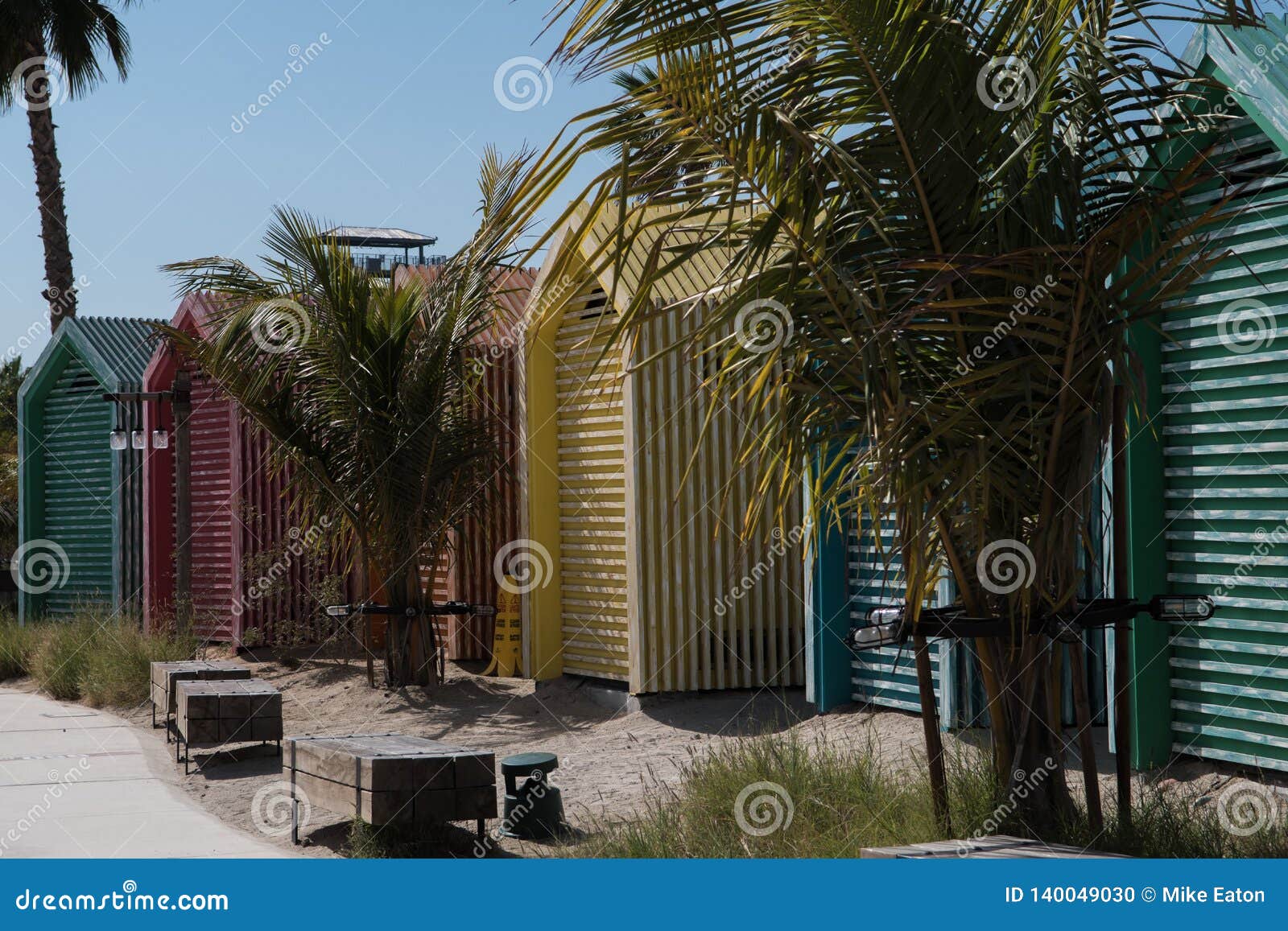 Colourful Beach Huts in Dubai Stock Photo Image of dubai, arab 140049030