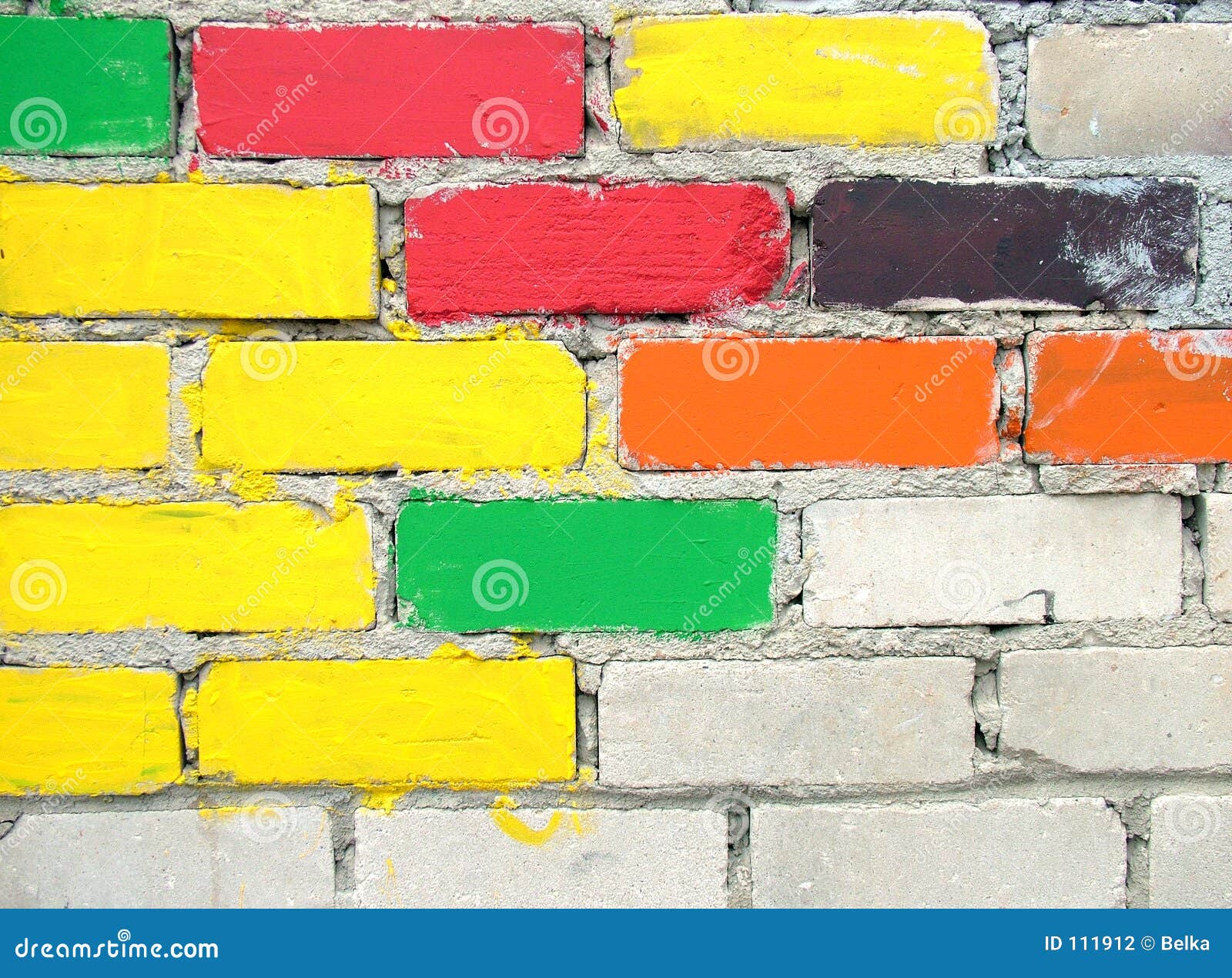 colourful bricks wall