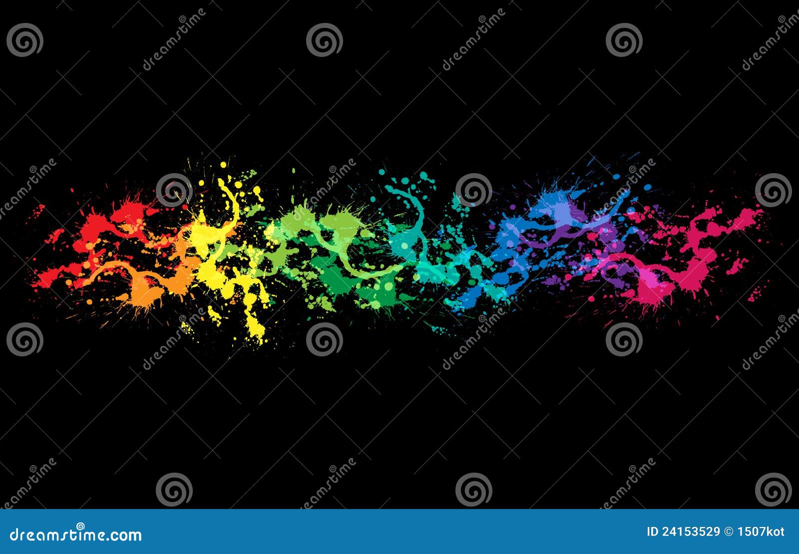 colourful bright ink splat 