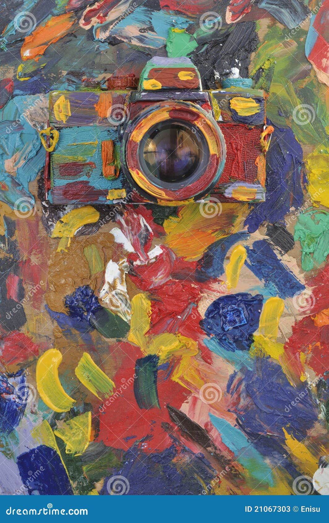 Colourful camera stock image. Image of arty, unique, brushed 21067303