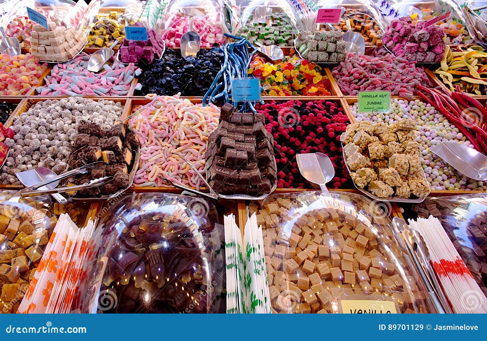 Colourful Candy on Street Market . Stock Image Image of candy, green 89701129