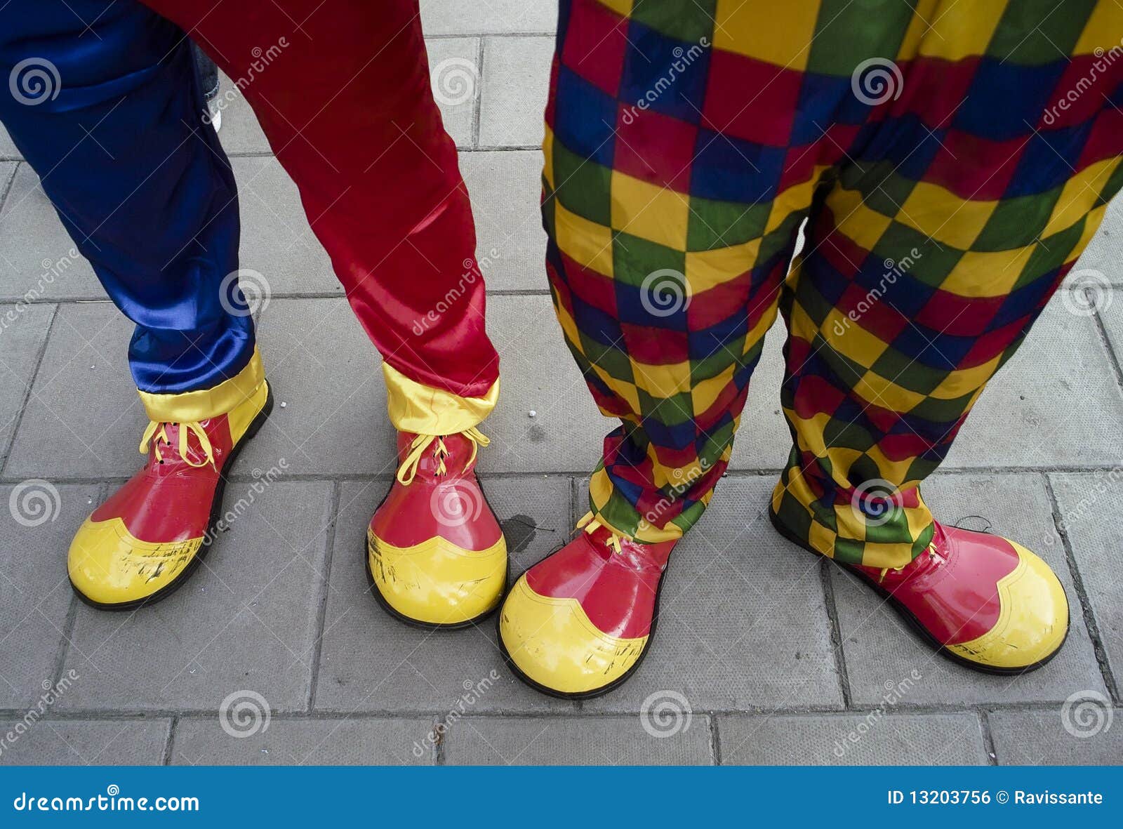 Colourful Clown Feet stock photo. Image of colorful, bonzo 13203756