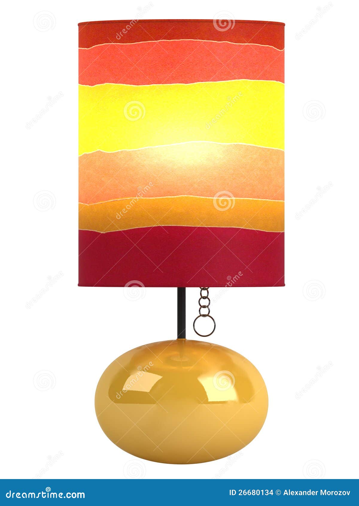 colourful cylindrical lampshade and base