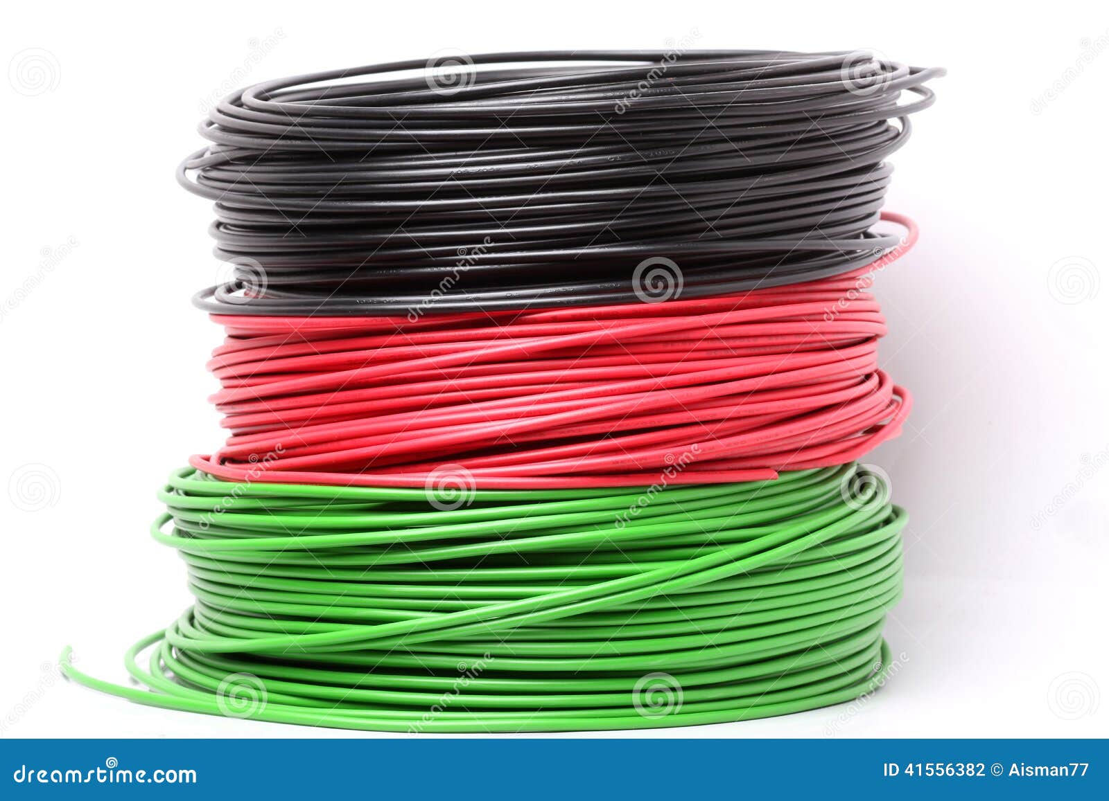 Electric Cable Reel, Helmet And Rubber Gloves Stock Image