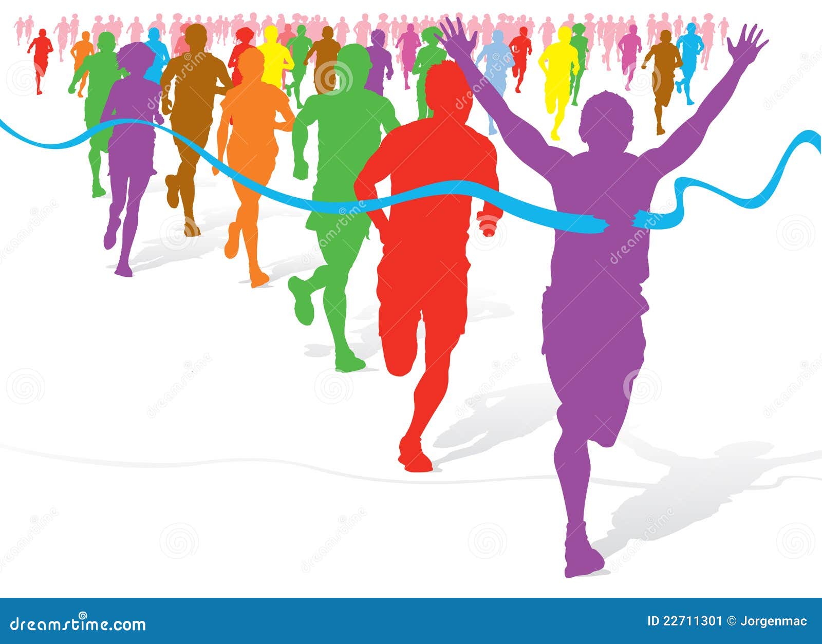 Colourful Fun Run Stock Vector Illustration Of Action