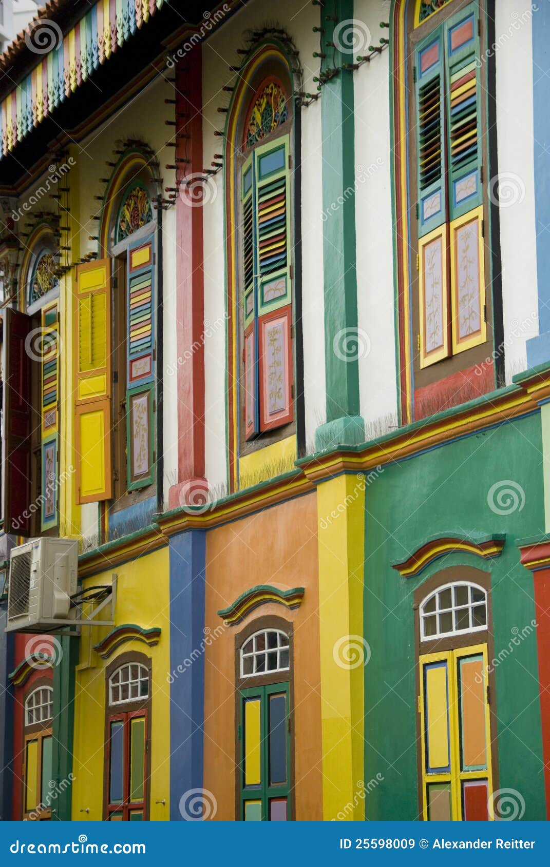 Colourful House in Little India, Singapur Stock Image Image of hindu, exterior 25598009