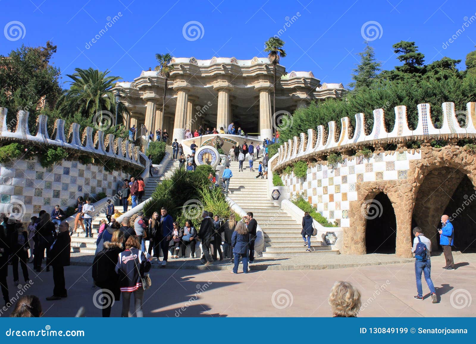 Parc Guell In Barcelona Spain Stock Image Image Of Antoni Guell Parc Guell In Barcelona Spain Stock Image Image Of Antoni Guell