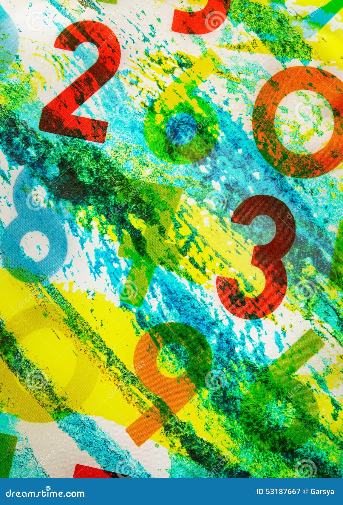 Colourful Numbers As Background Stock Illustration - Illustration of