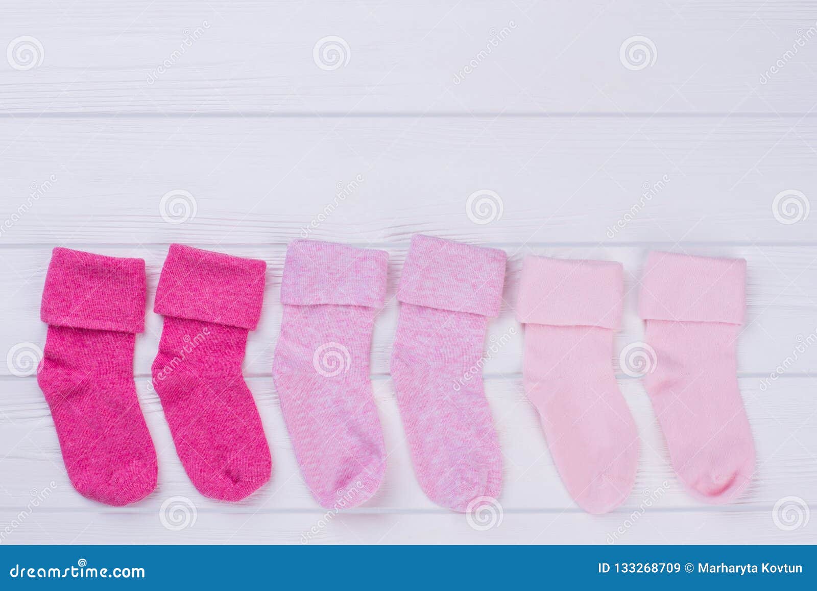 Colourful Pairs of Wool and Cotton Pink Socks Stock Image - Image of ...