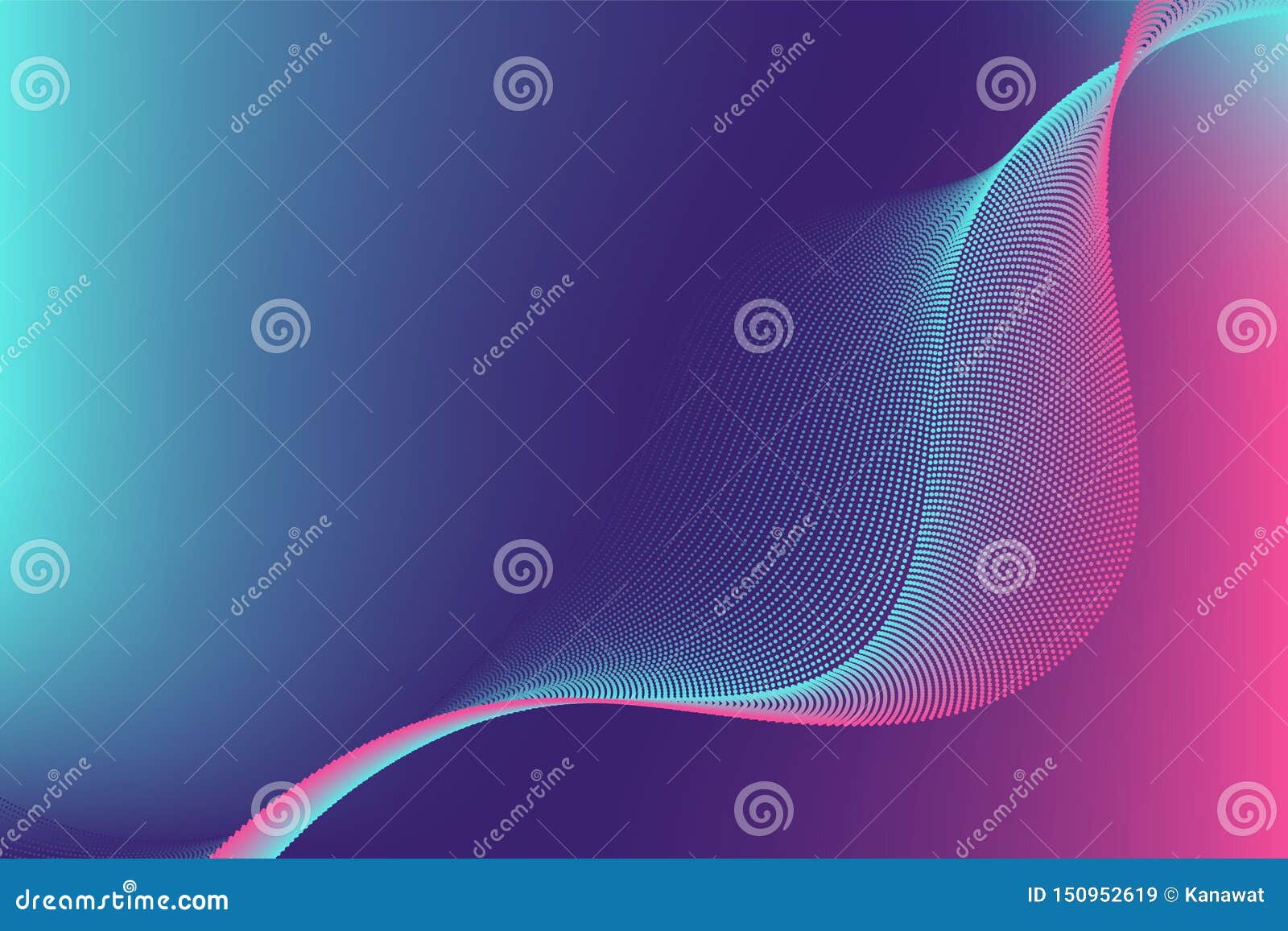 colourful particle line wave abstract background modern  with copy space;   for your business and web