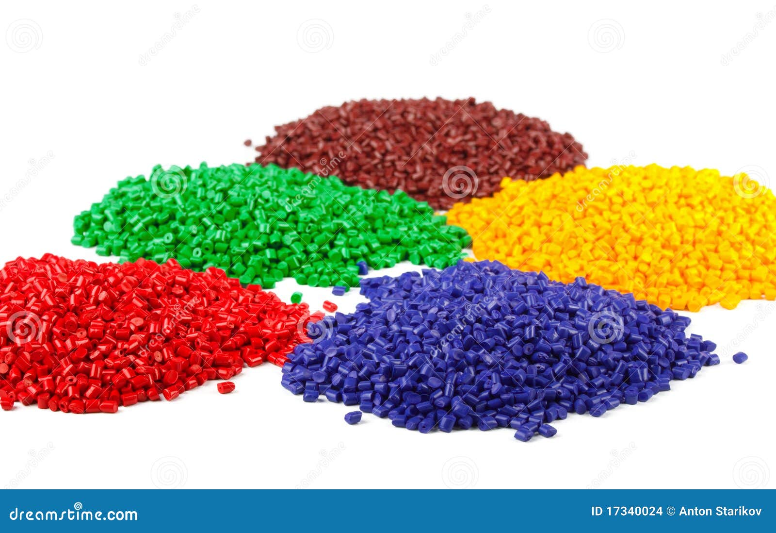 colourful plastic granules