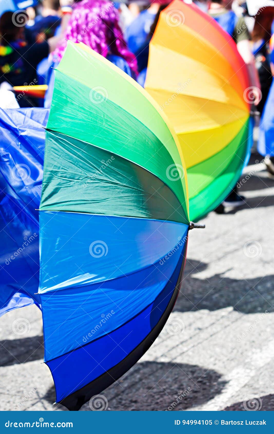 Colourful Rainbow Pride Umbrella Stock Image Image of freedom, blue