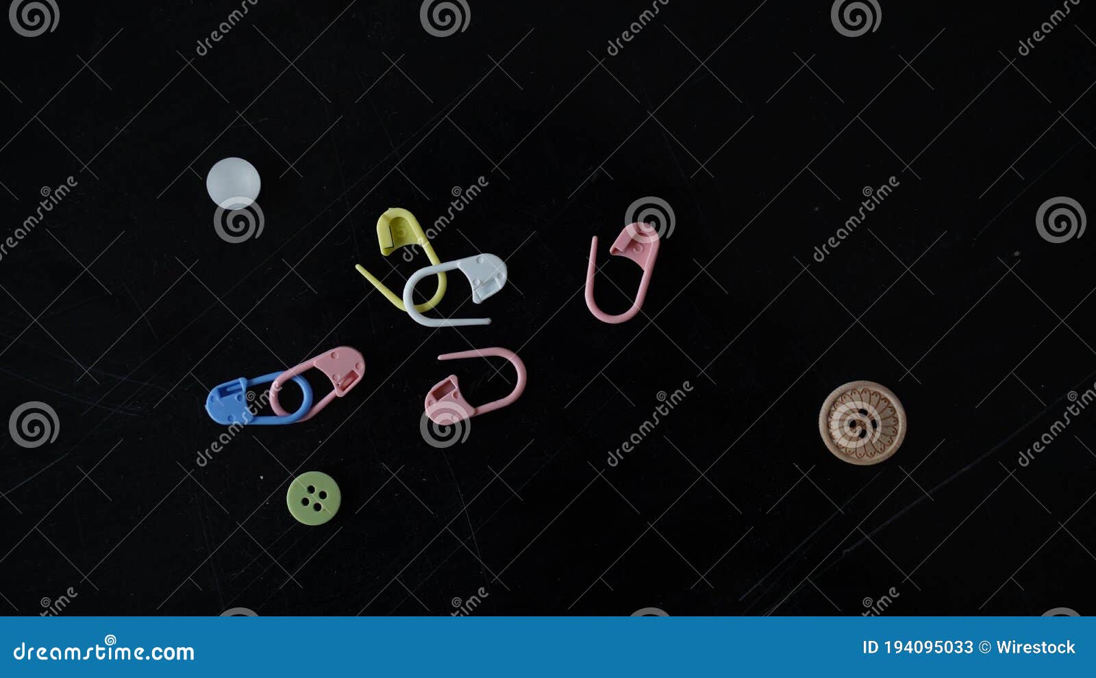Colourful Safety Pins and Buttons Stock Image Image of accessory