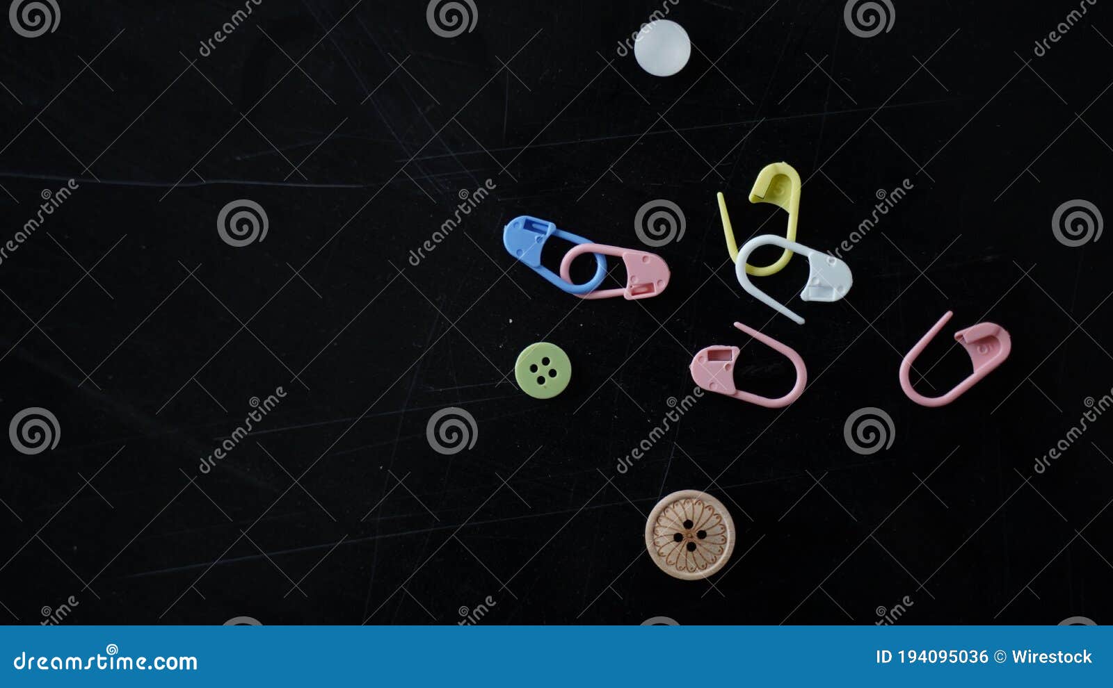Colourful Safety Pins and Buttons Stock Photo Image of fasten