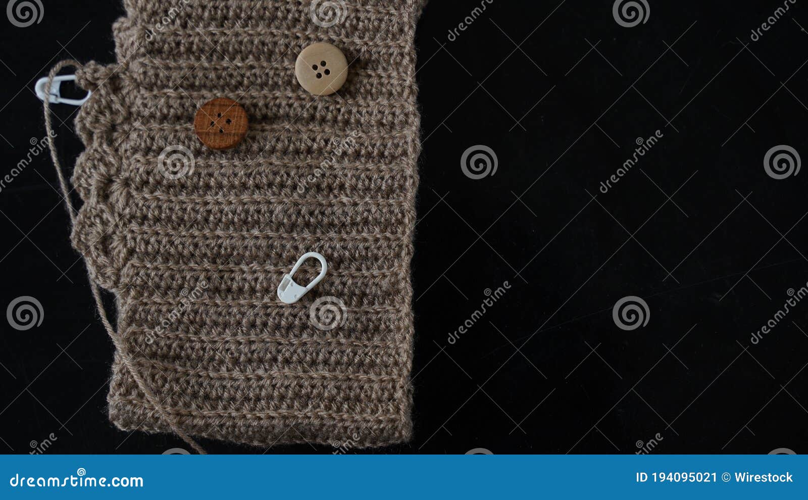 Colourful Safety Pins and Buttons on the Fabric Stock Image Image of