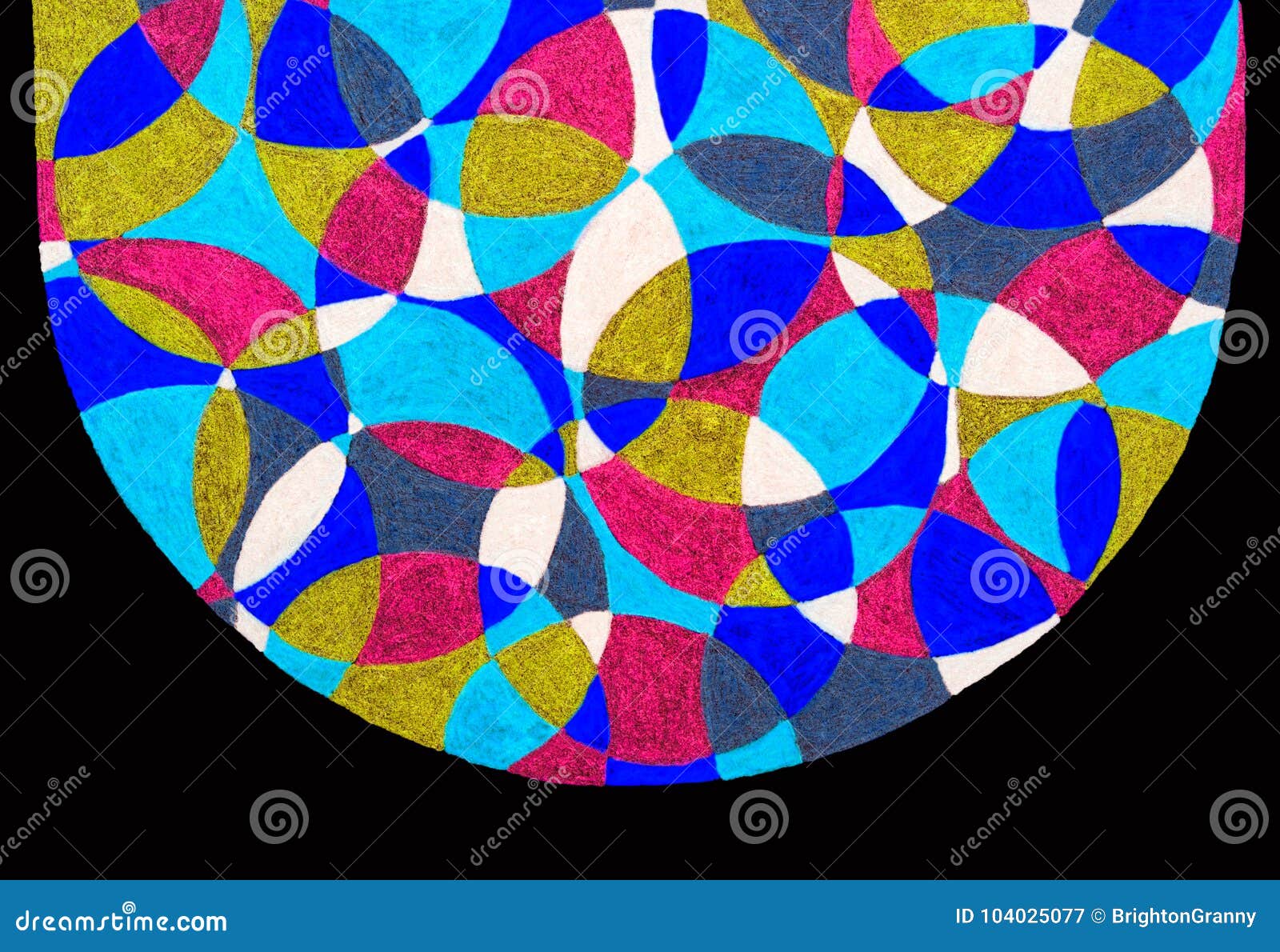 Colourful Semi Circle Pattern Stock Illustration Illustration