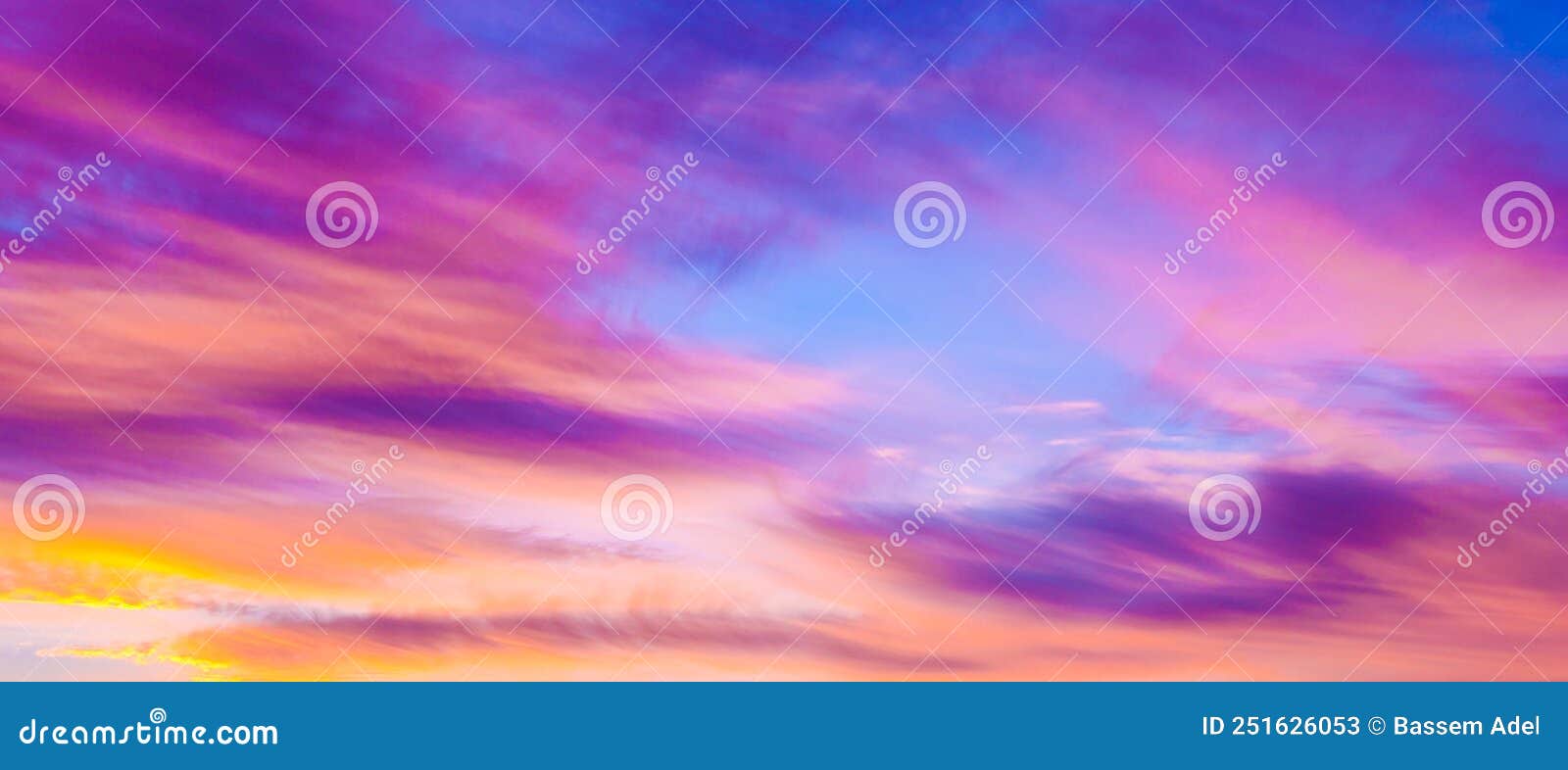 The Colourful Sky at Sunset Stock Image - Image of colourful, purplesunset:  251626053