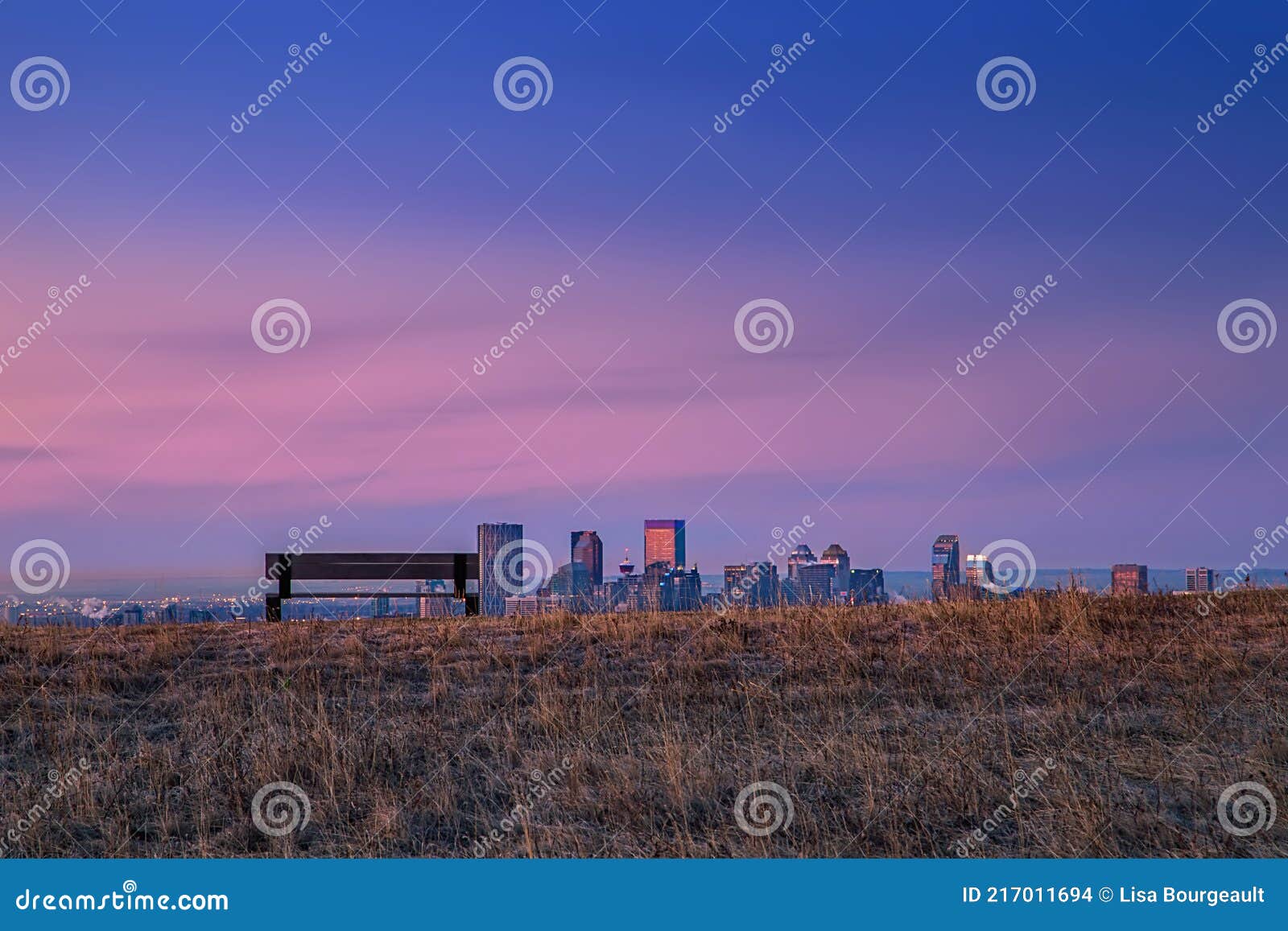 pastel sunrise over calgary