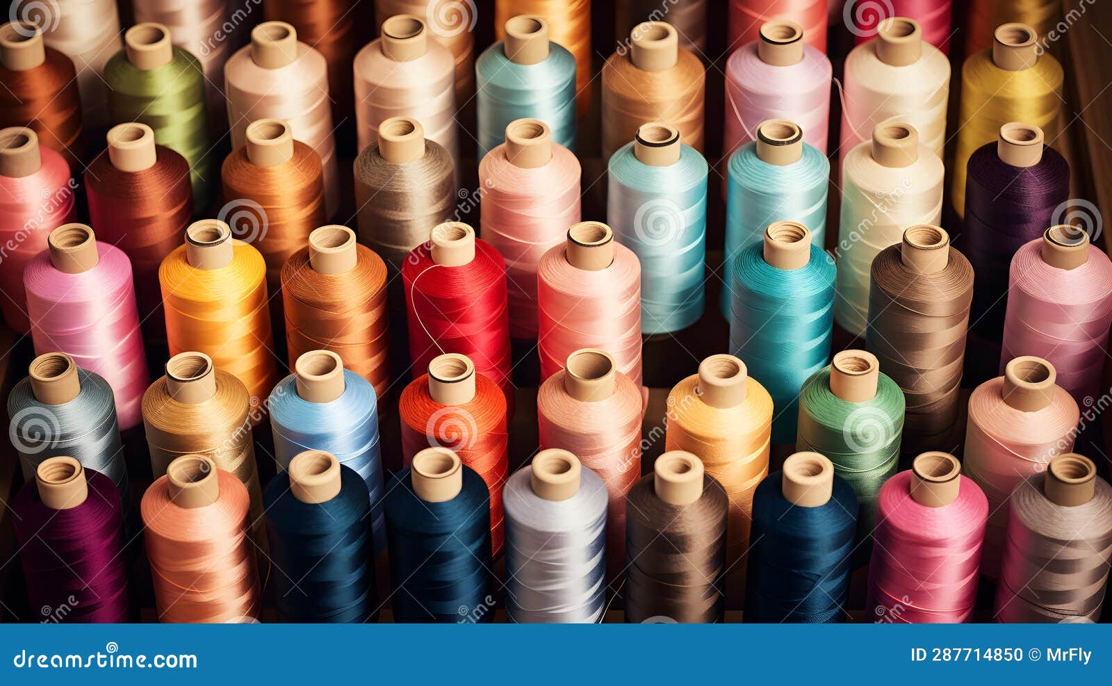 Colourful Threads Stacked Together Stock Illustration - Illustration of ...