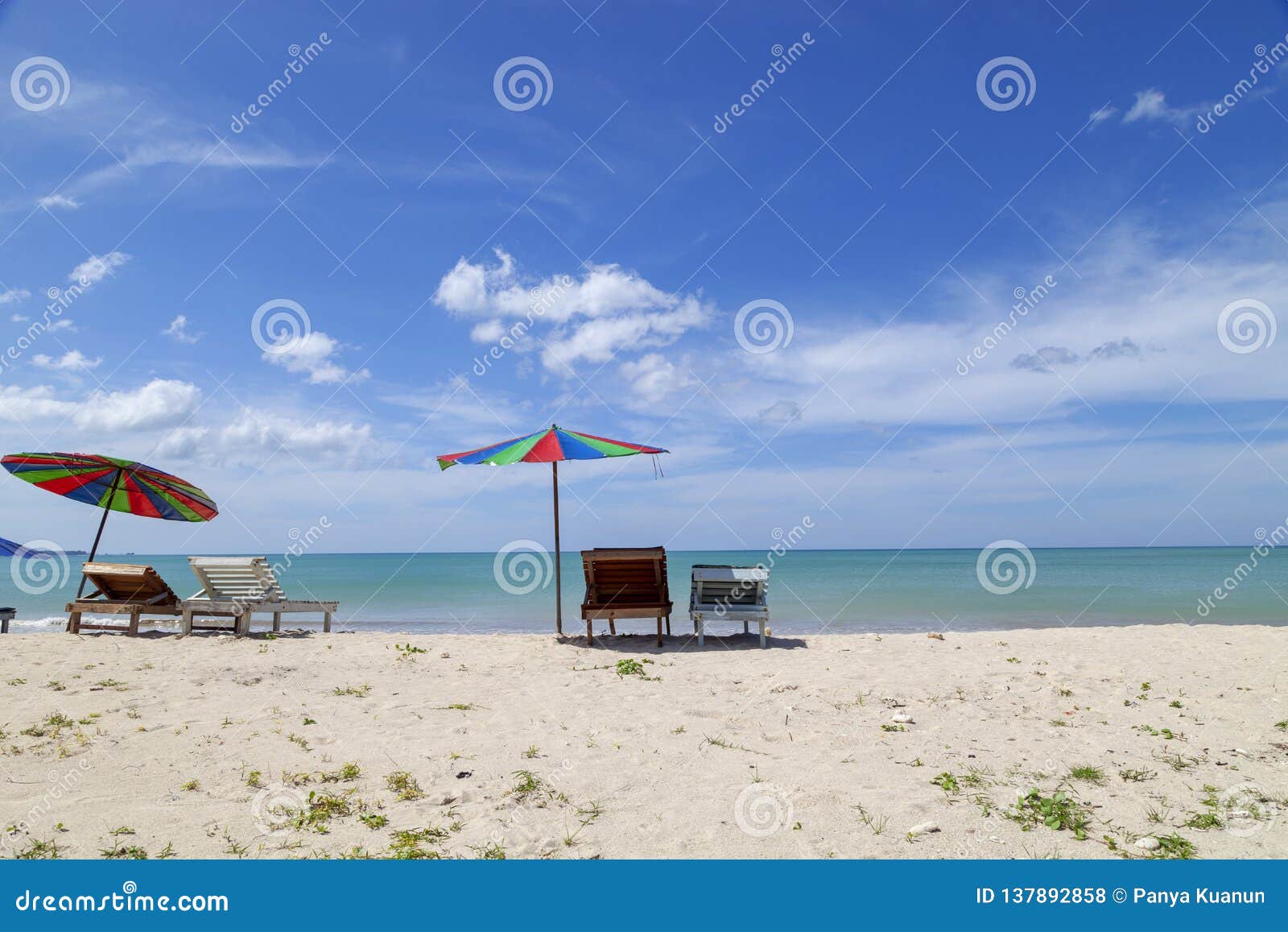 Colourful Umbrella on the Beach in Summer Season Stock Photo Image of
