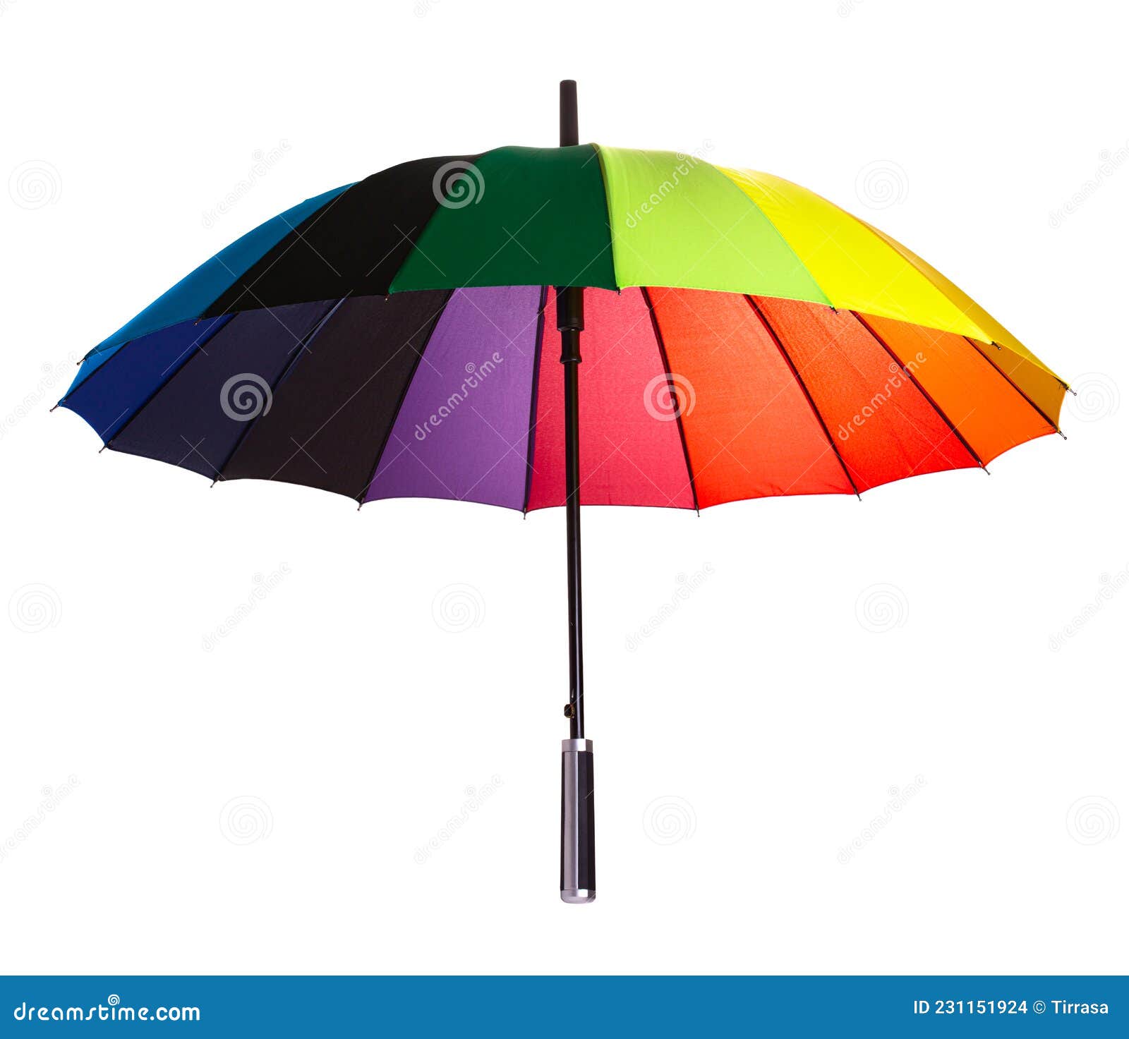 Colourful Umbrella on White Background Stock Photo Image of single