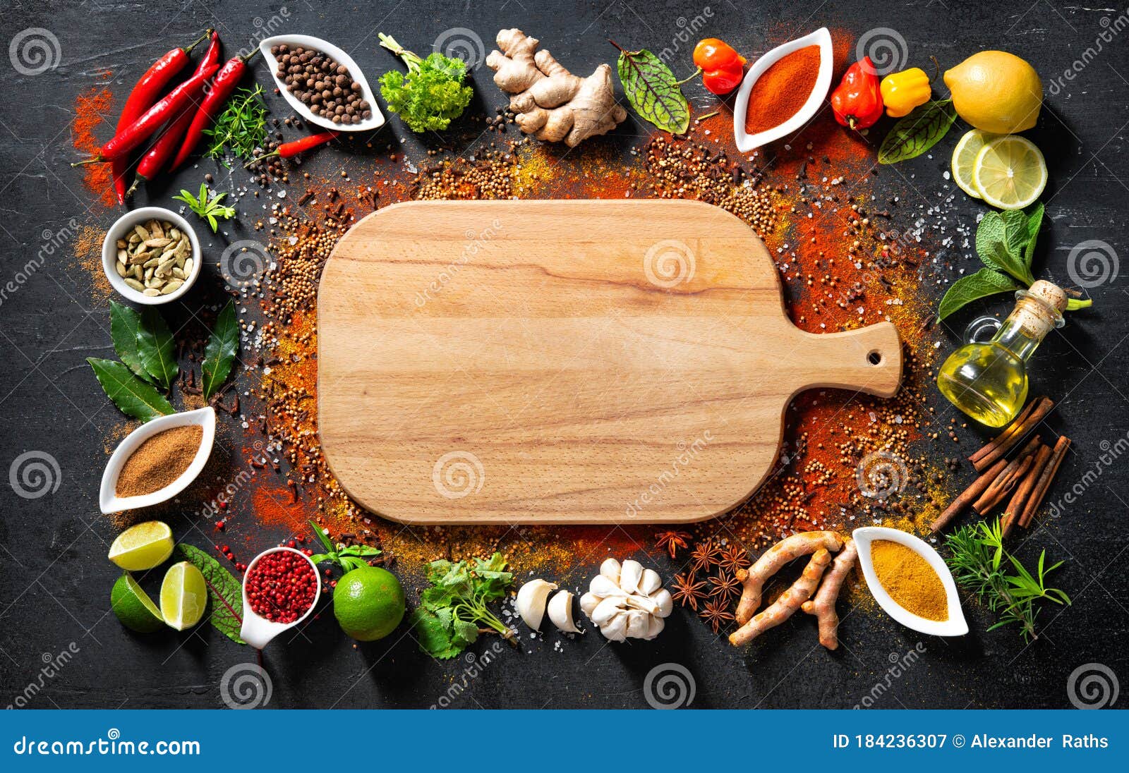 Colourful Various Herbs and Spices for Cooking on Dark Background Stock  Image - Image of diverse, ingredient: 184236307