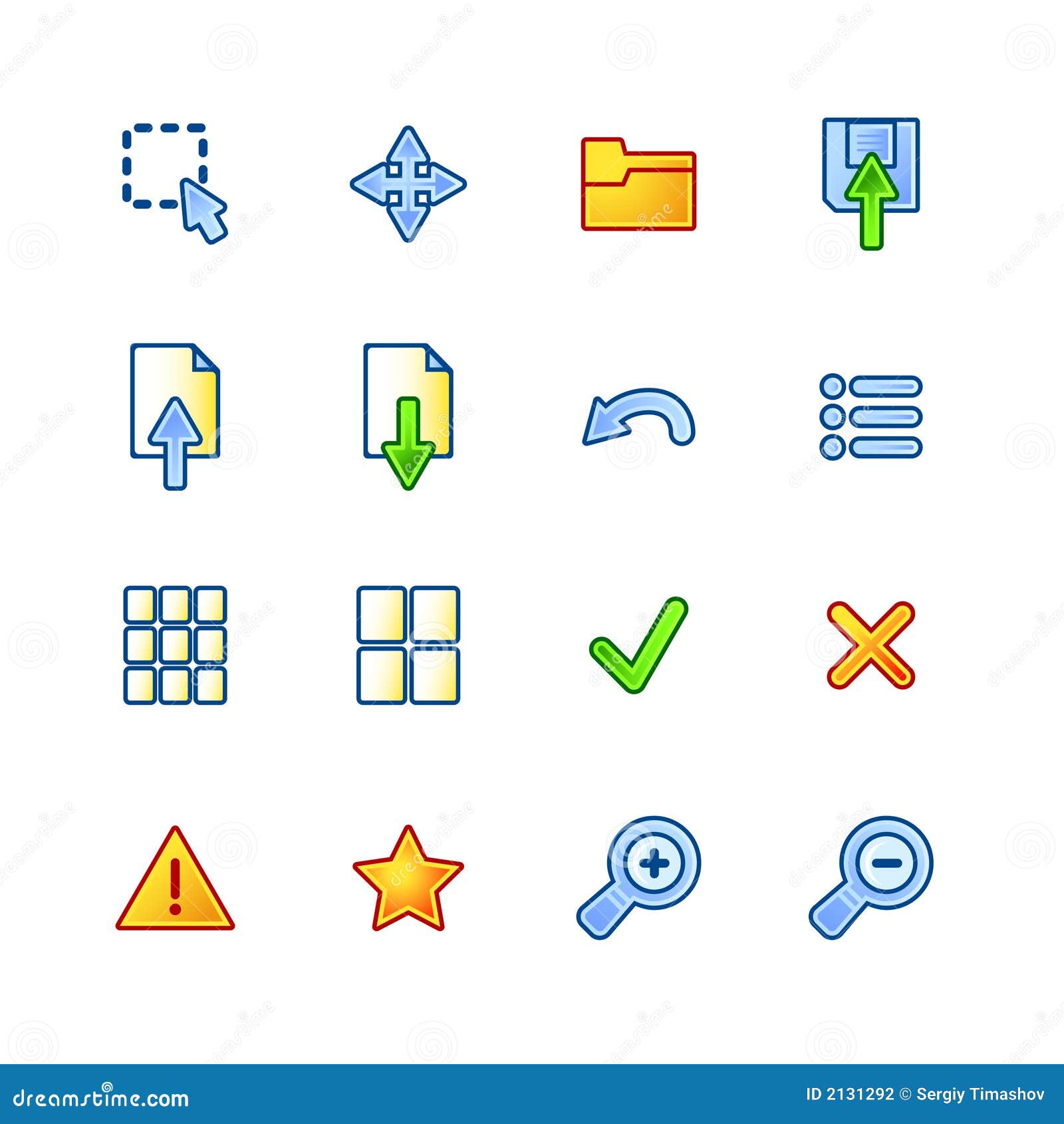 colourful viewer icons