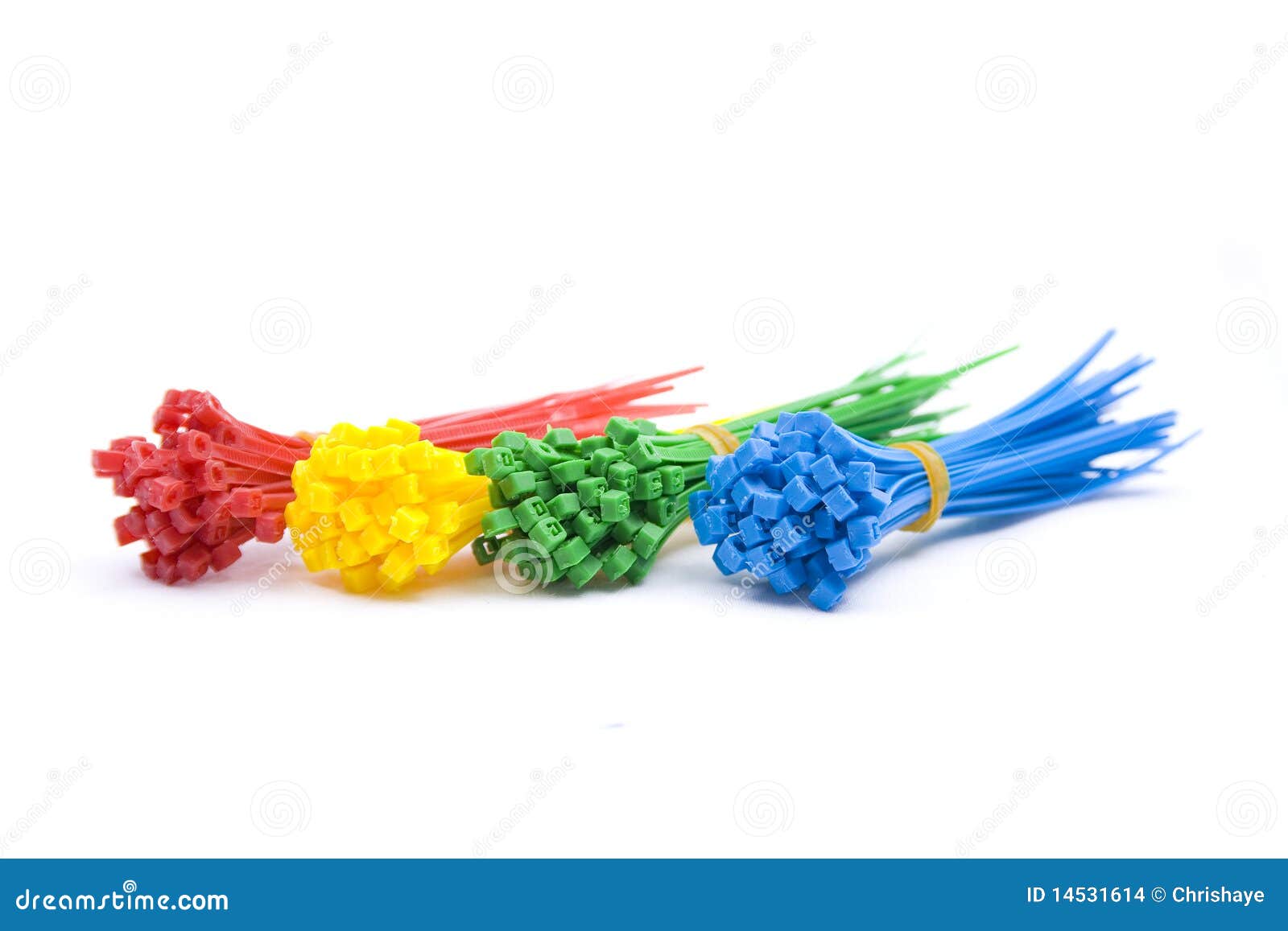 Colourful Zip Tie Fasteners Stock Photo Image of tying, plastic 14531614