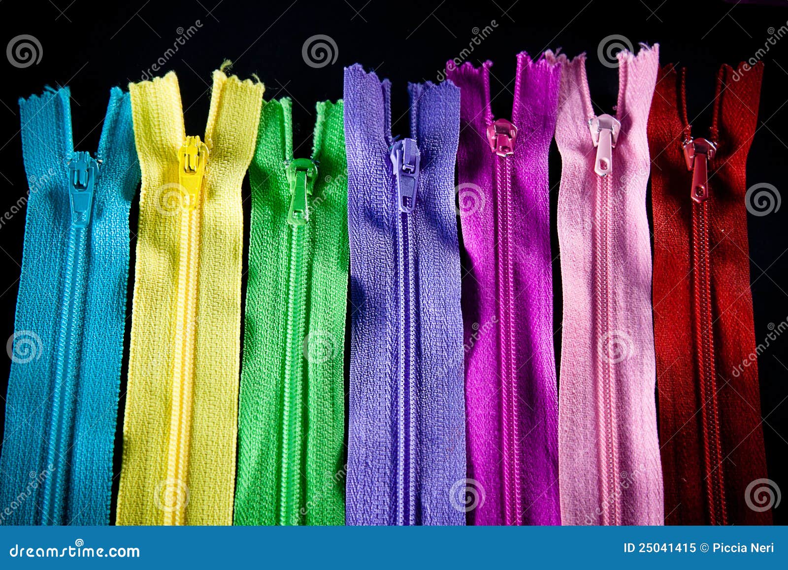 Colourful zips stock image. Image of indigo, pink, hobby - 25041415
