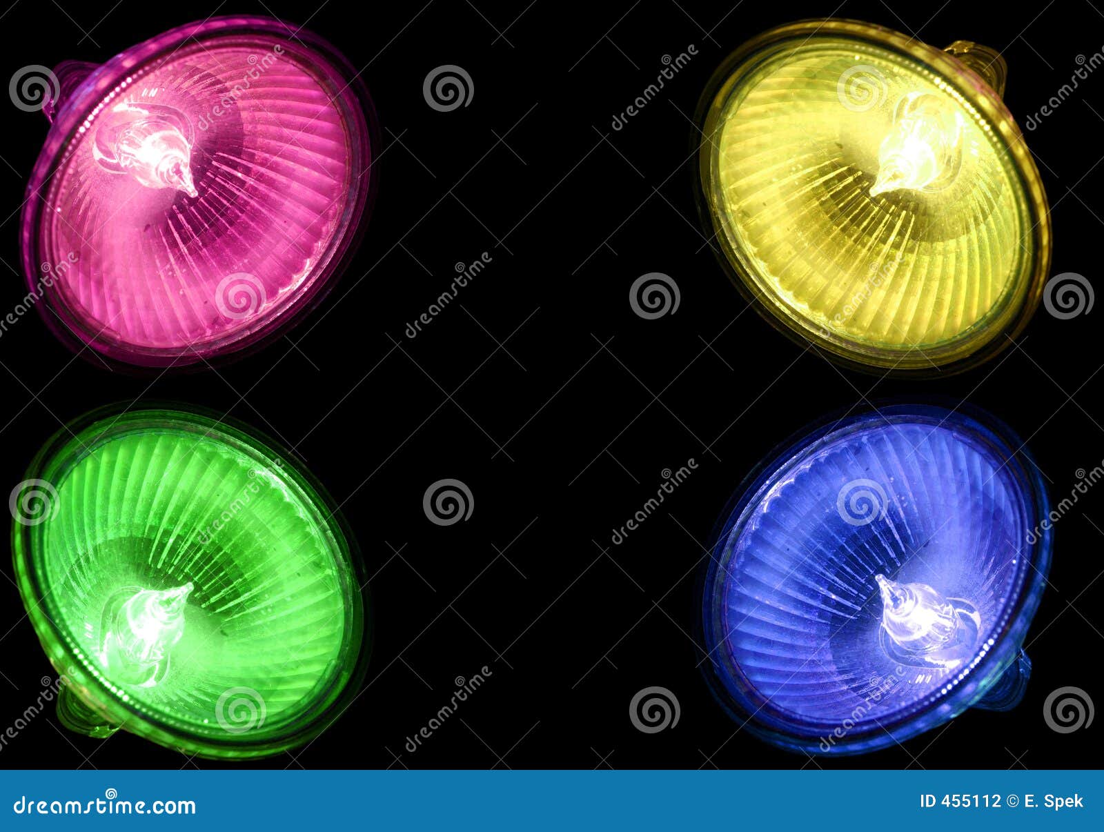 colourfull halogen spots