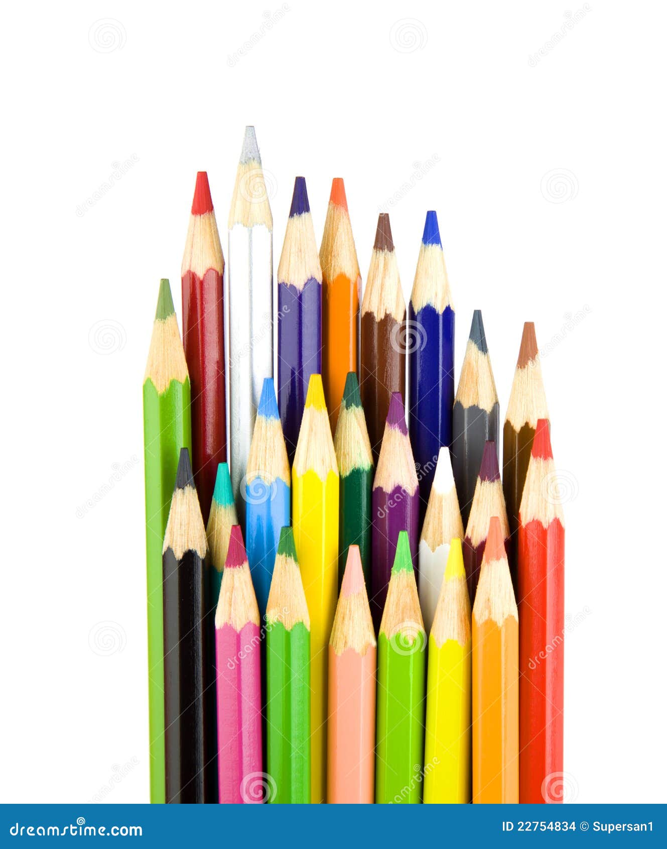 Colouring Pencils Isolated On White Stock Photo - Image of design, draw