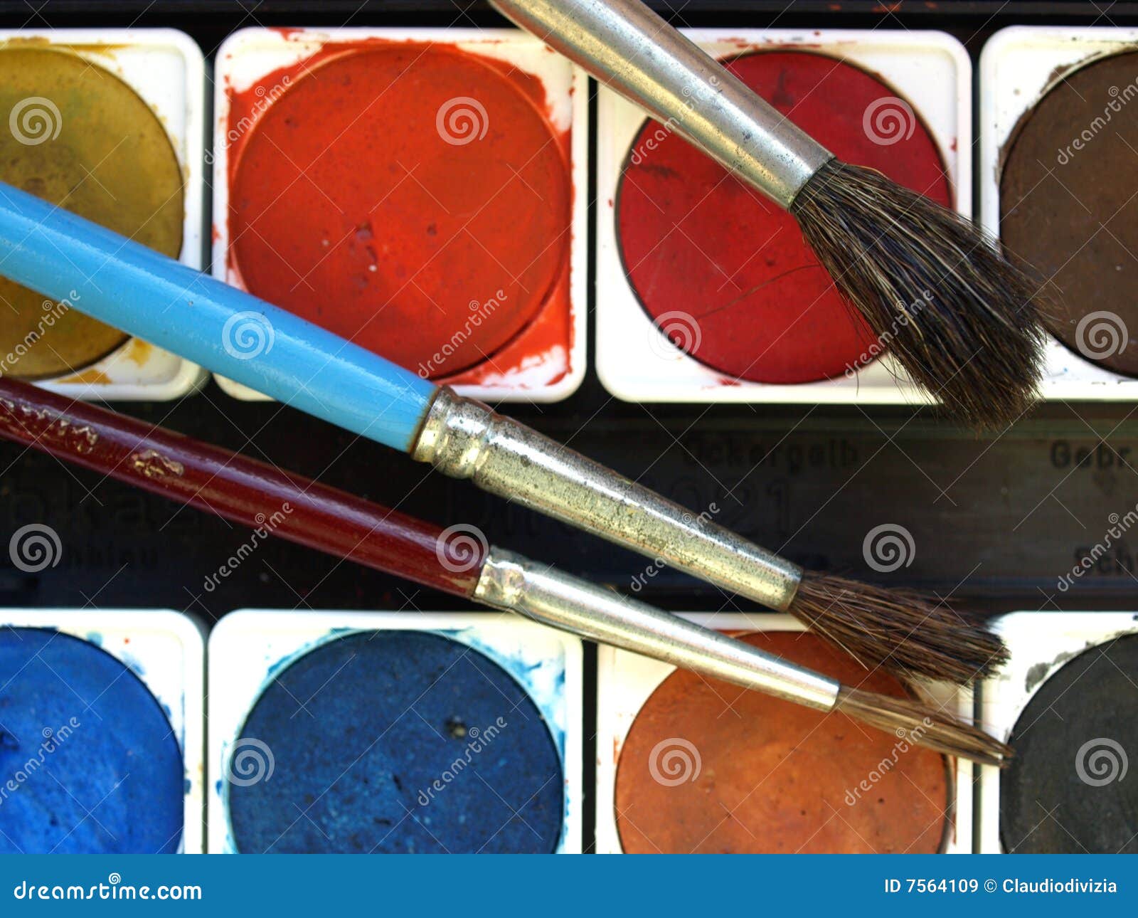 Colours stock image. Image of green, decoration, brush - 7564109